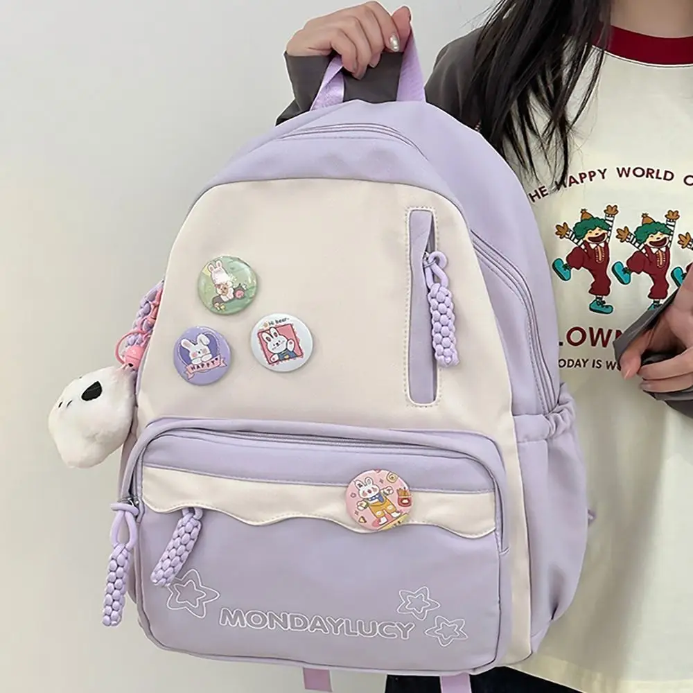 حقيبة ظهر جديدة على الطراز الياباني من النايلون ذات سعة كبيرة حقيبة مدرسية متعددة الوظائف للطلاب #4