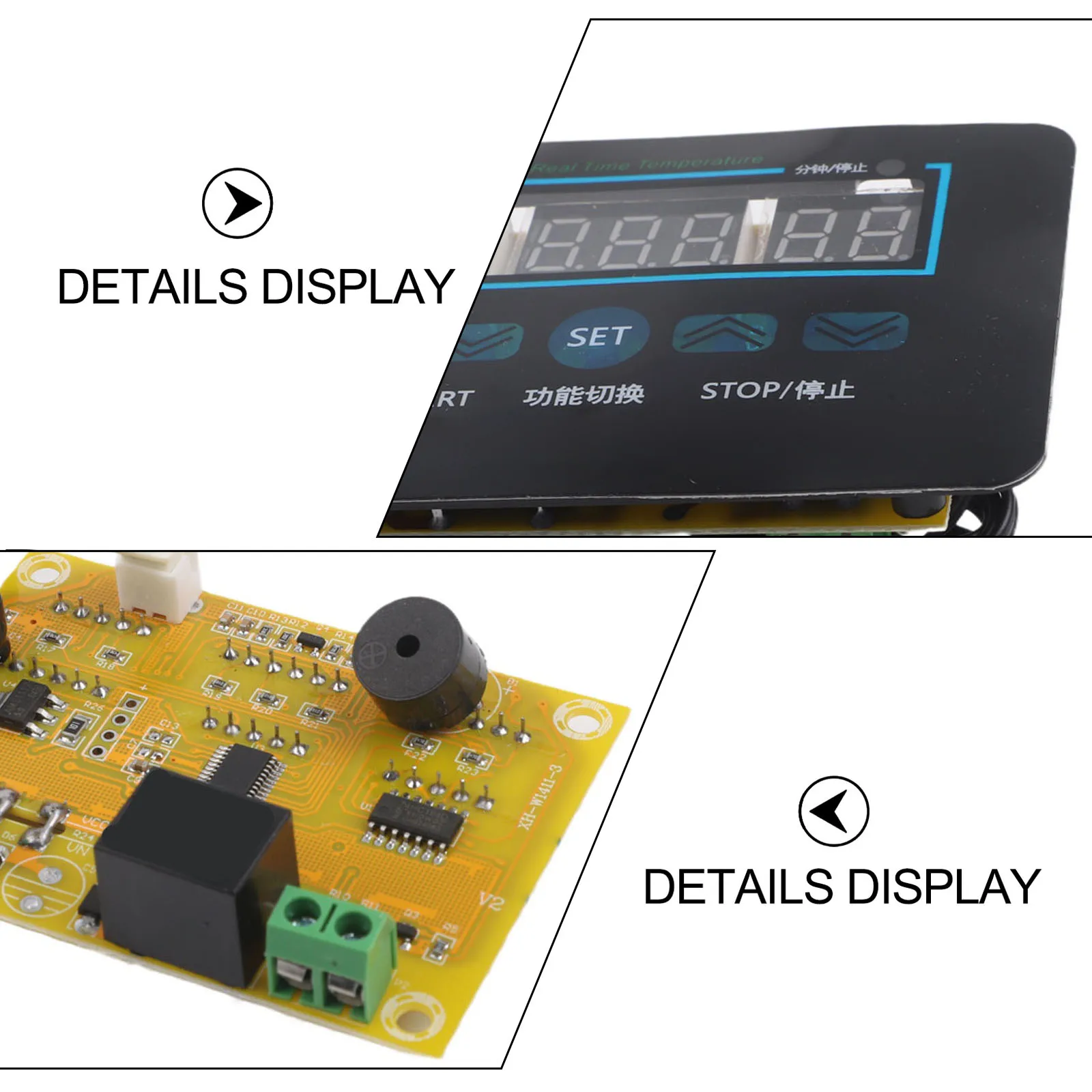 2023 Achieve Temperature Control Digital Thermostat 1*Digital Thermostat 90*60mm Blue Green XH-W1411 -55 ~ +120°C