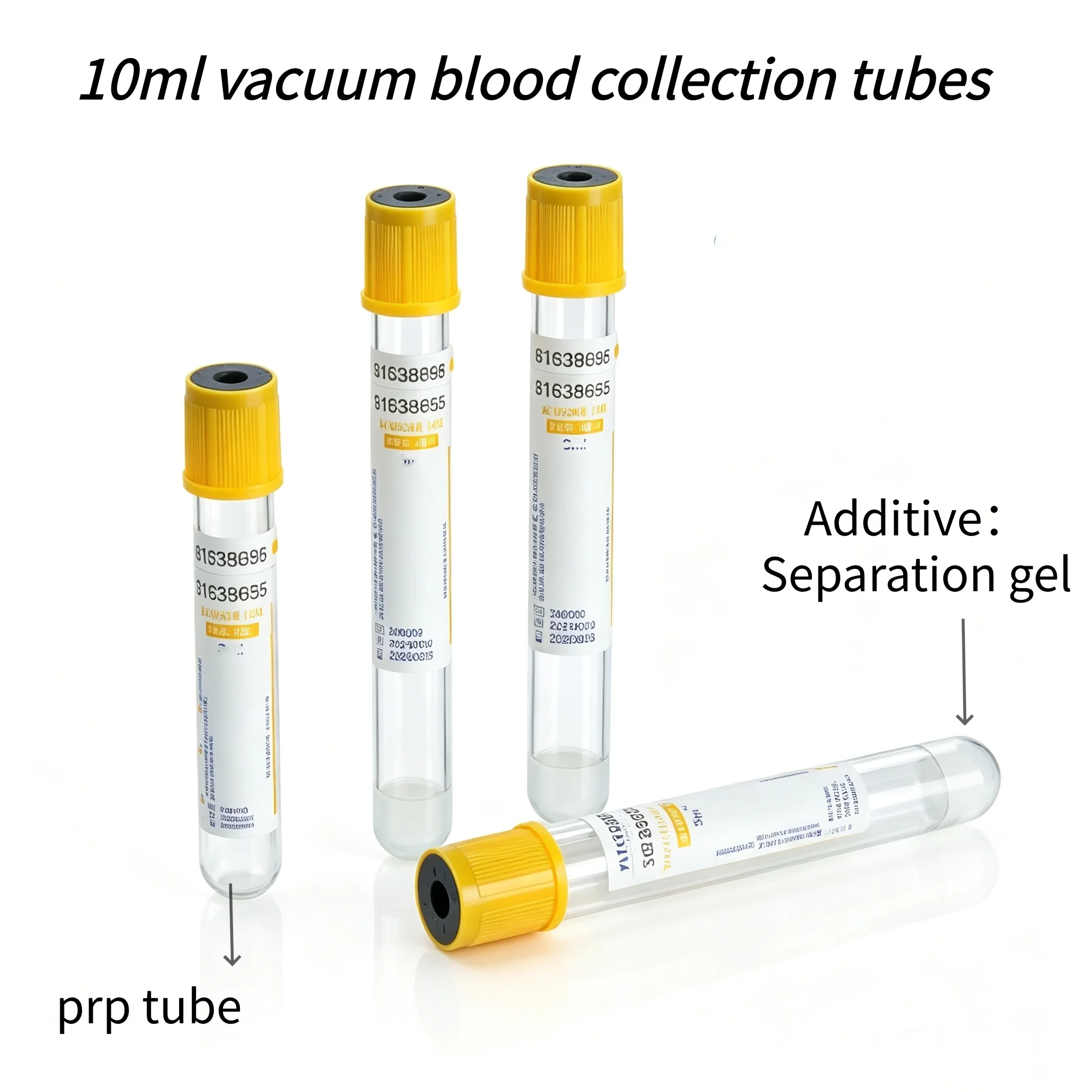 Disposable Sterile Vacuum Blood Collection Tube with Separation Gel/Coagulant prp tube Blood Collecting Tube pet care