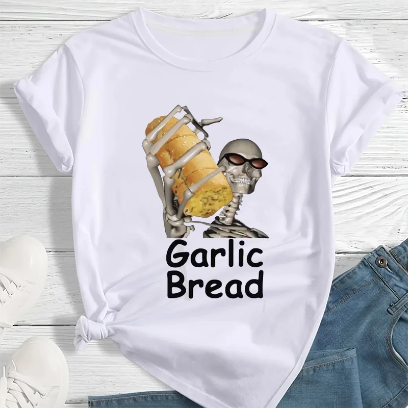 

Summer Garlic Bread Women T Shirt Graphic Vintage When Ur Mom Com HOM N Maek Hte Unisex Oversize Tshirts Loose Streetwear
