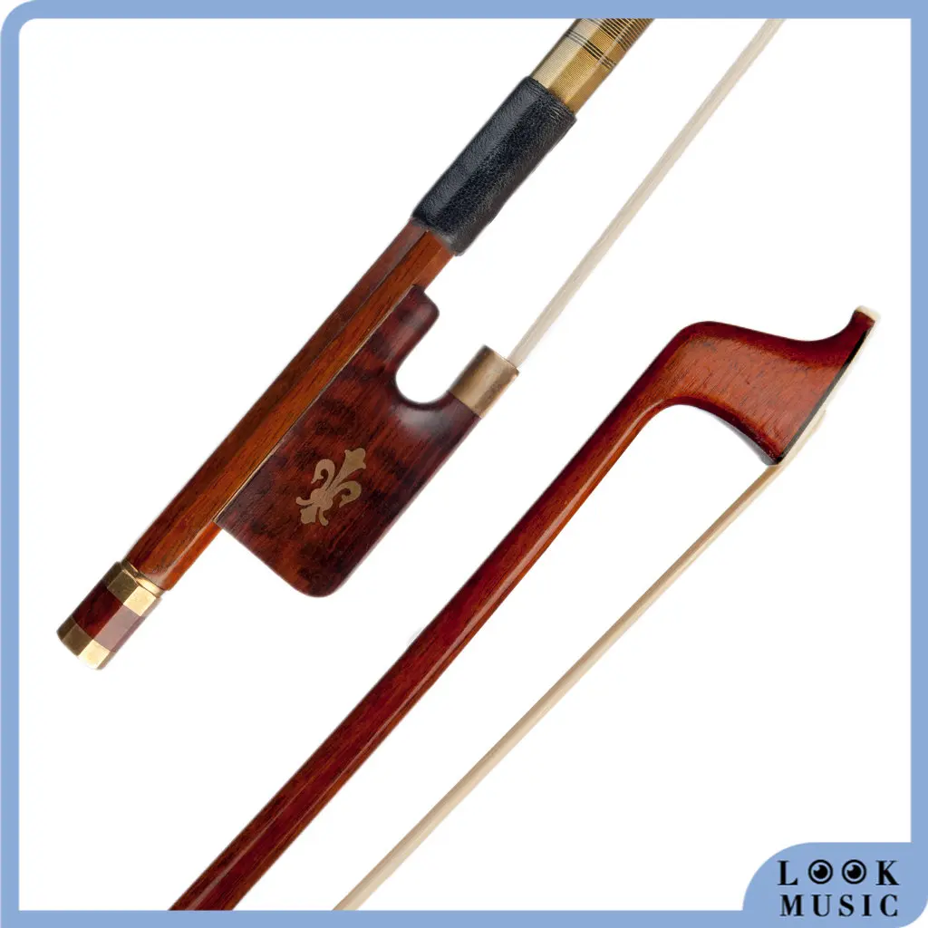 

LOOK Well-balanced Brazilwood 4/4 Cello Bow Round Stick W/Snakewood Frog Durable Cello Parts & Accessories