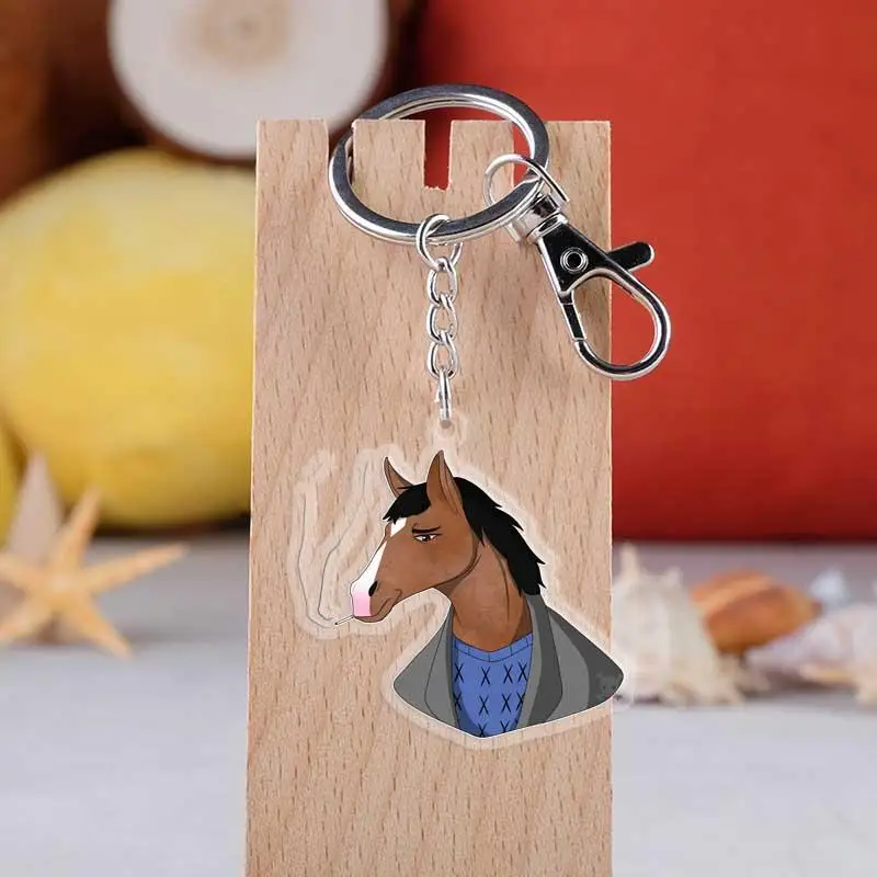 New Anime jack Horse man Keychain Cartoon Pendant Key Chains Bag Car Keyring llaveros Punk Jewelry Gifts