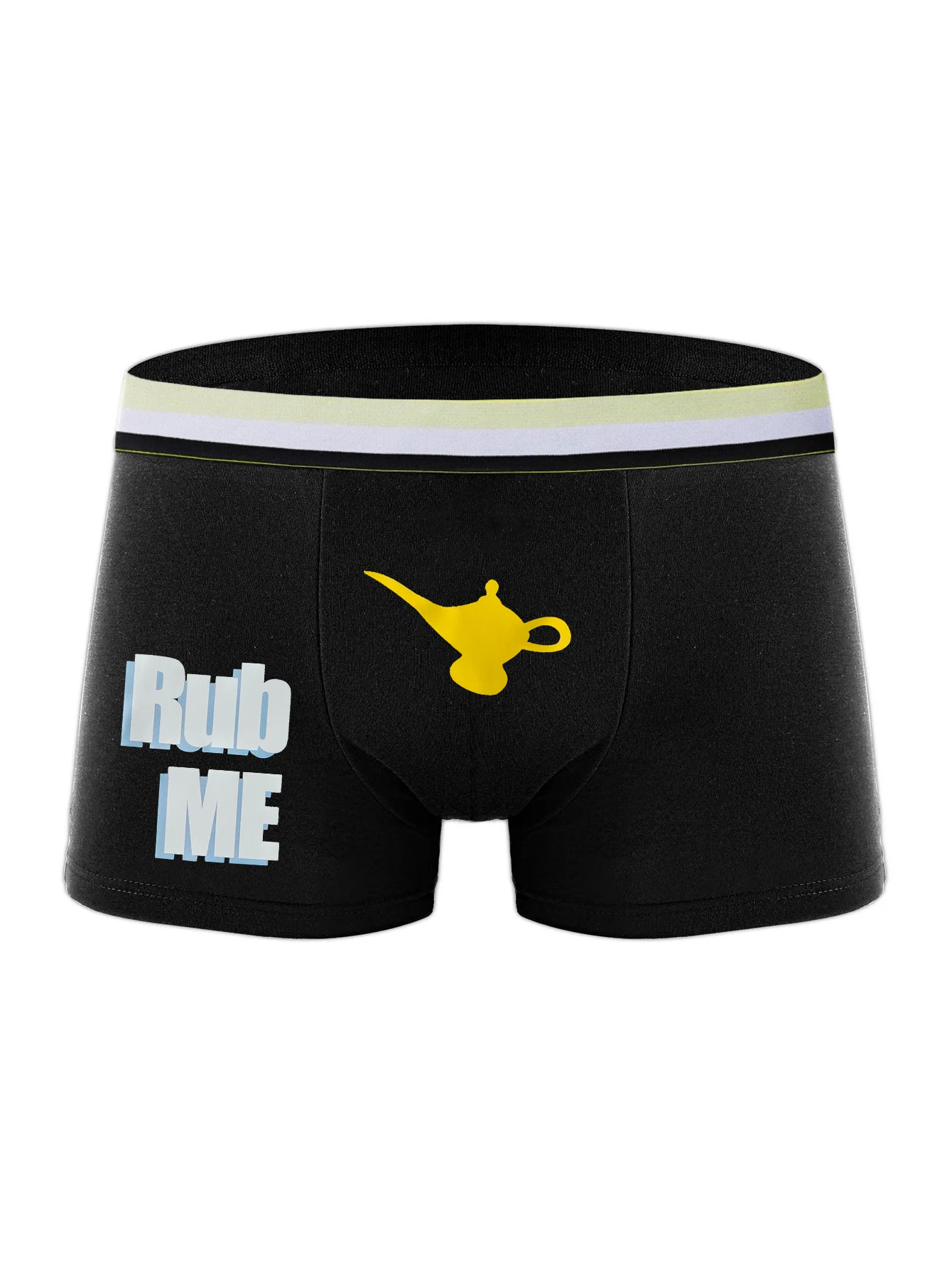 Men\'s Cartoon/Letter Print Boxers Briefs Panty Soft Breathable Boxer Shorts Underpanty S M L XL