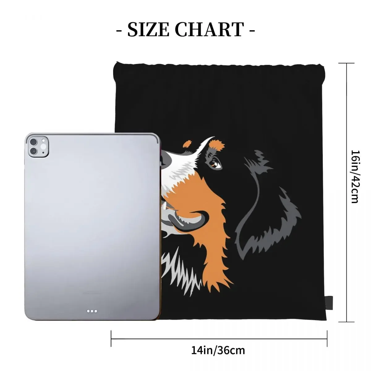 Bernese Mountain Dog Backpacks Casual Portable Drawstring Bags Drawstring Bundle Pocket Sundries Bag Book Bags Travel Students