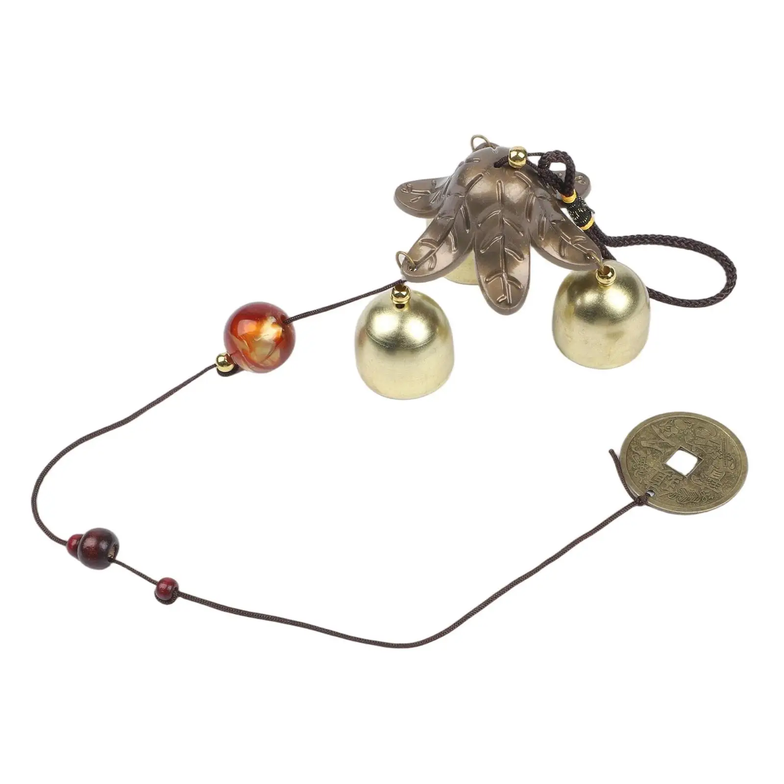 Decoration Wind Chime Charming Copper Alloy Decor Door Home Metal Ornament Outdoor Sounds Sweet 3 Pcs Yard 48cm