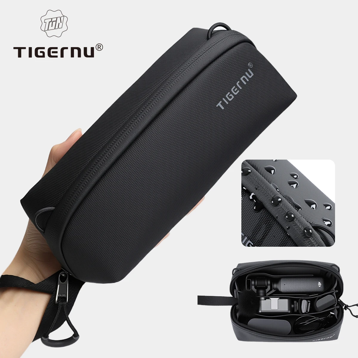 

Tigernu Small Storage Bag For Travel Clutch Bag Men Handheld Bags Waterproof TPU Bags Male Portable Bag For PTZ Camera POCKET 3