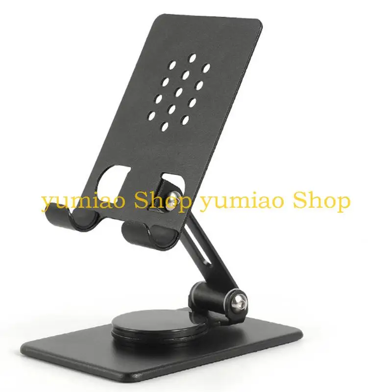 587B Metal Foldable Stand, Multiple Tablets Stand Holder Rotating Stand Stable Phone Tablets Holder for 4-16inch Device