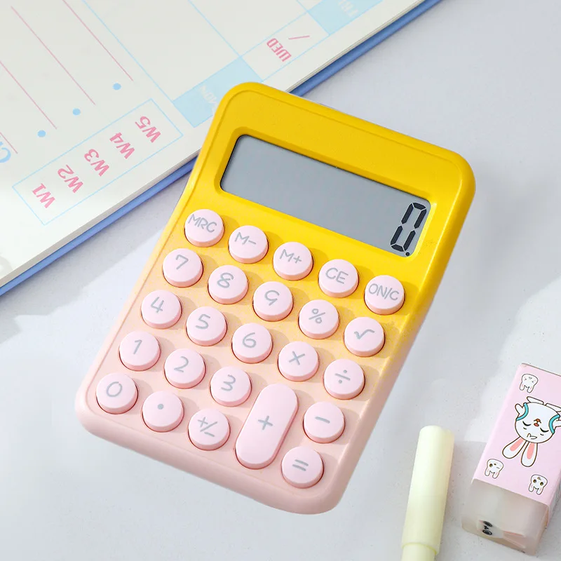 Gradient Color Calculator, with large LCD screen, calculator button, calculator office or school, flexible keyboard calculator