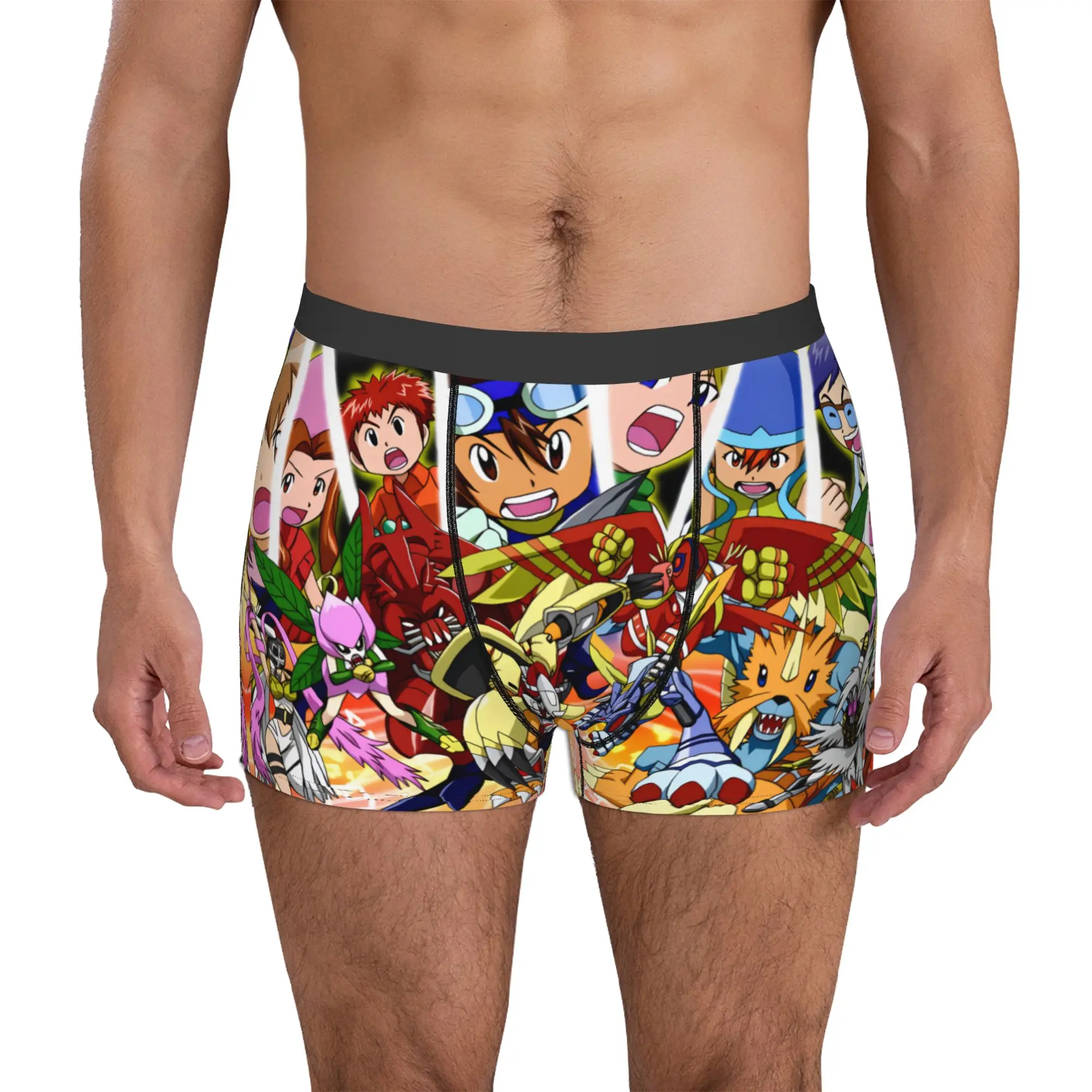 Ropa interior masculina Novelty Joe Kido Digimon Izzy Izumi, calzoncillos tipo bóxer Mimi Tachikawa Sora, pantalones cortos transpirables, bragas, calzoncillos