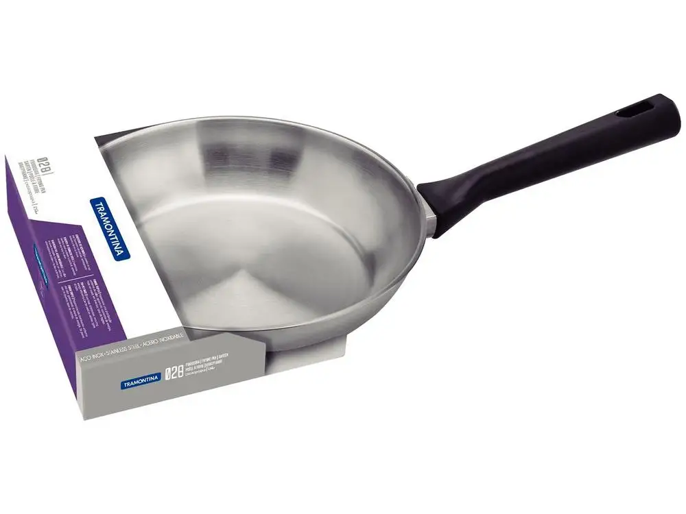 Frigideira Tramontina Inox Fundo Triplo Brava Baquelite 28cm