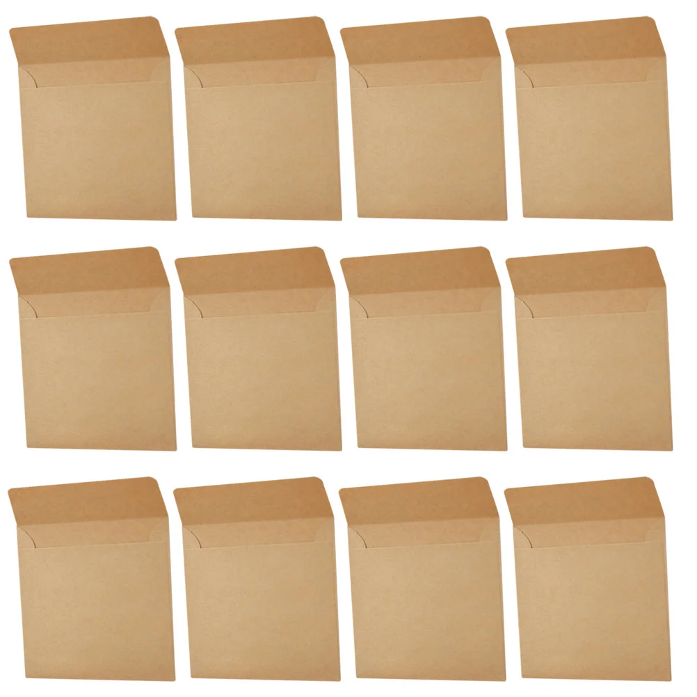 

100 Pcs Kraft Envelope Blank Envelopes Card Envelops Packets Small Cards Tiny Invitation File Cash