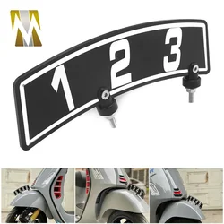 Motorcycle CNC Front Fender Number License Plate Holder Sticker For Sprint Primavera 125 150 GTS 250 300 Decoration