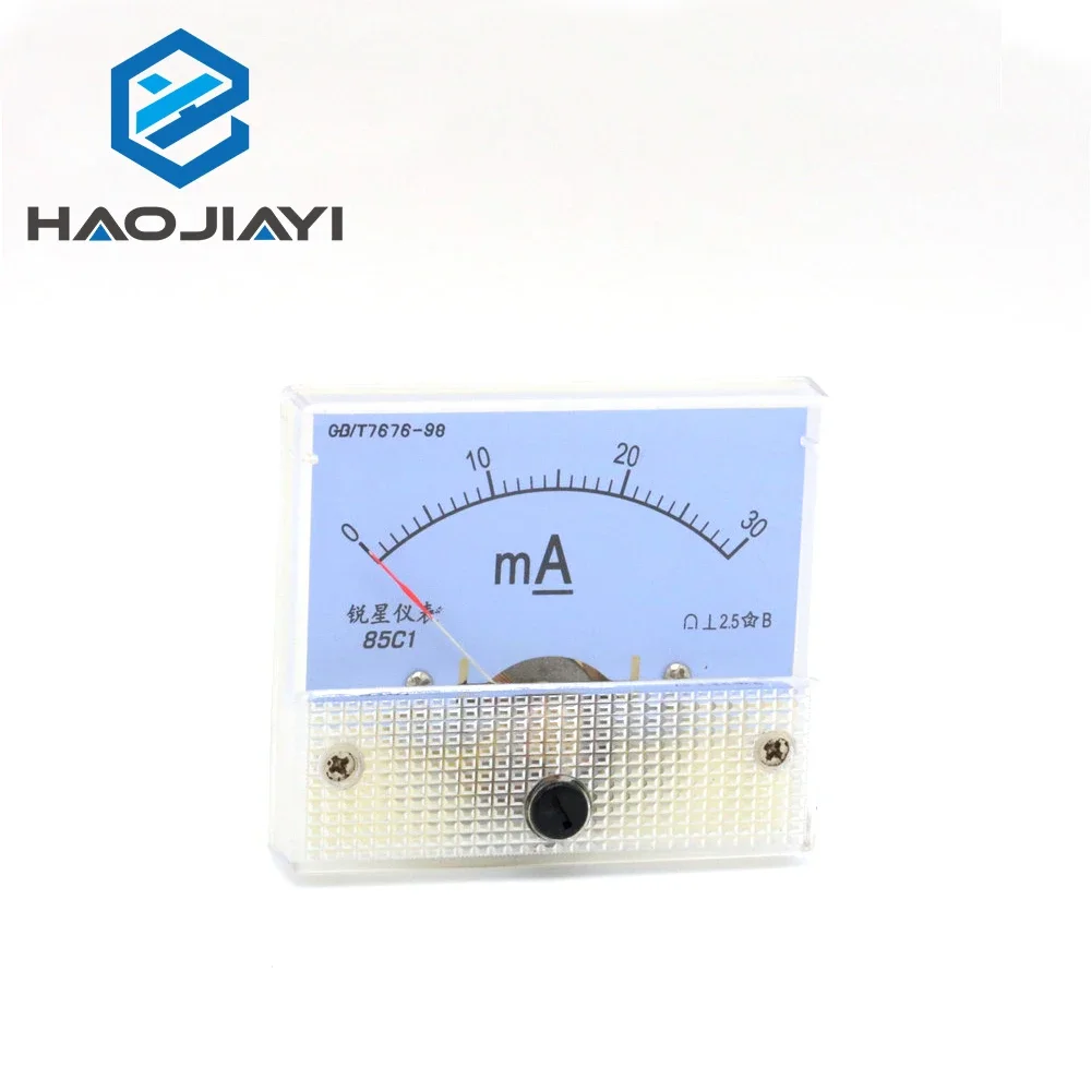 

30mA Ammeter Analog Amp Panel Meter Current HUA 85C1 DC 0-30mA for CO2 Laser Engraving Cutting Machine