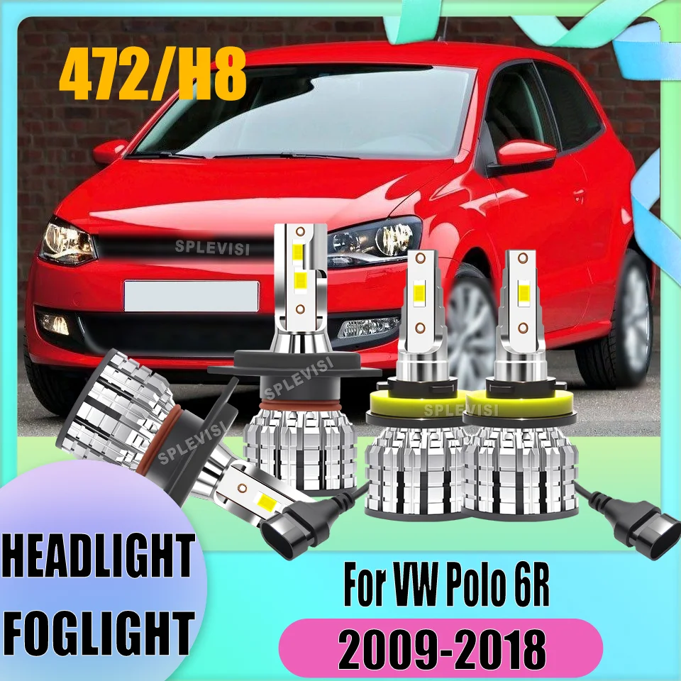 

Car LED Headlight Foglight Long-Range Visibility in Fog/Rain For VW Polo 6R 2009 2010 2011 2012 2013 2014 2015 2016 2017 2018