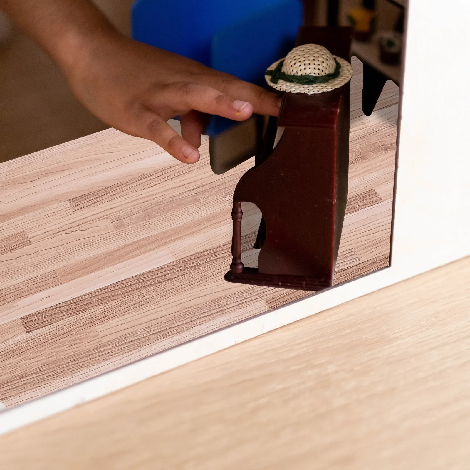 

Миниатюрные напольные плитки для кукольного домика, имитация напольного покрытия, аксессуары для кукольных домиков, декор для миниатюрных сцен, мини-полы