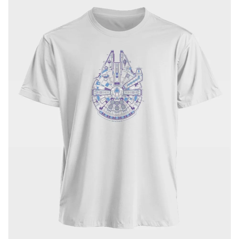 T-shirt girocollo da uomo e da donna con stampa periferica Star Wars Sport estivi americani Maniche corte larghe e comode