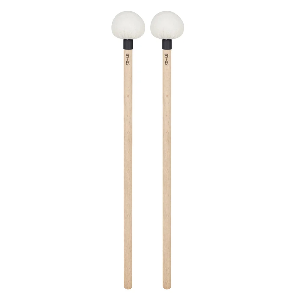 

2 Pcs Felt Drumstick Accessory Timpani Sticks Hammer Black Percussion Instrument