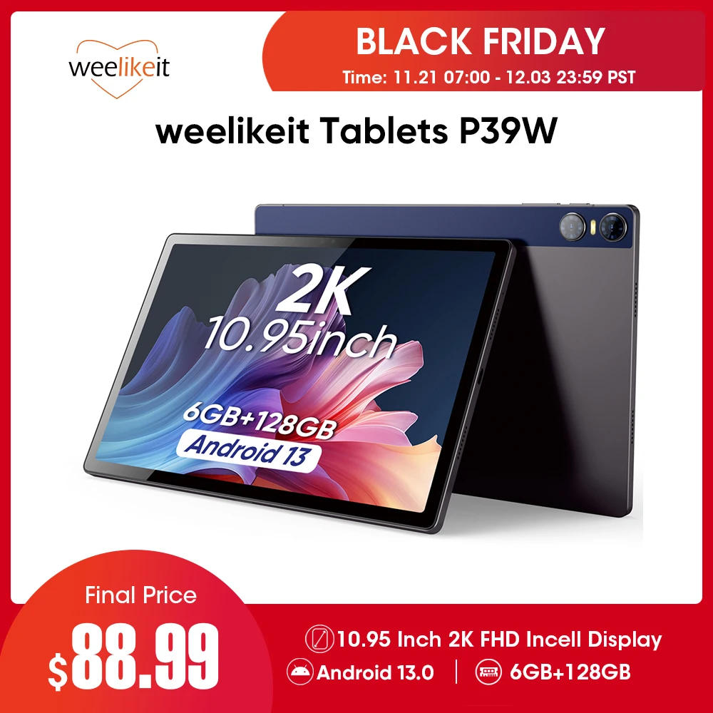 weelikeit Android 13 Tablet MTK 8183 8-core 11