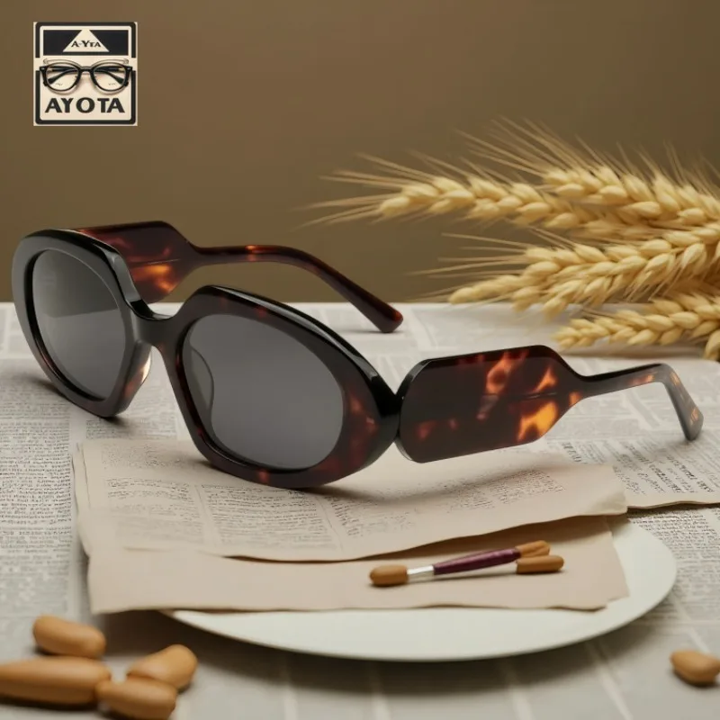 

Retronew Acetate Sunglasses Women's Fashion Designer Brand Square Tortoiseshell Color Outdoor Handmade UV400 Men's SUN GLASSES
