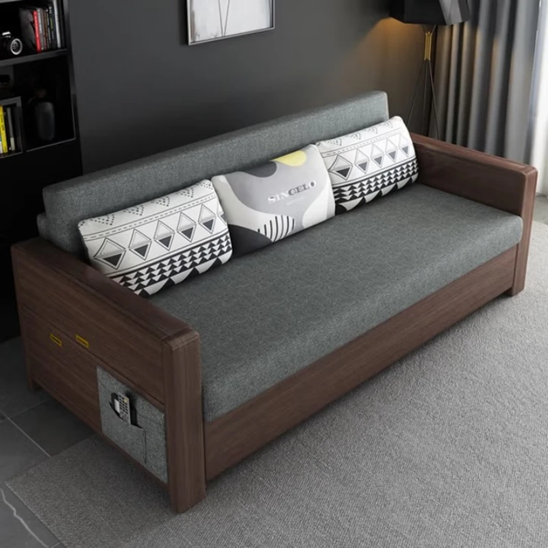 

Dual-purpose folding sofa bed multi-functional sitting and lying modern simple living room sofa