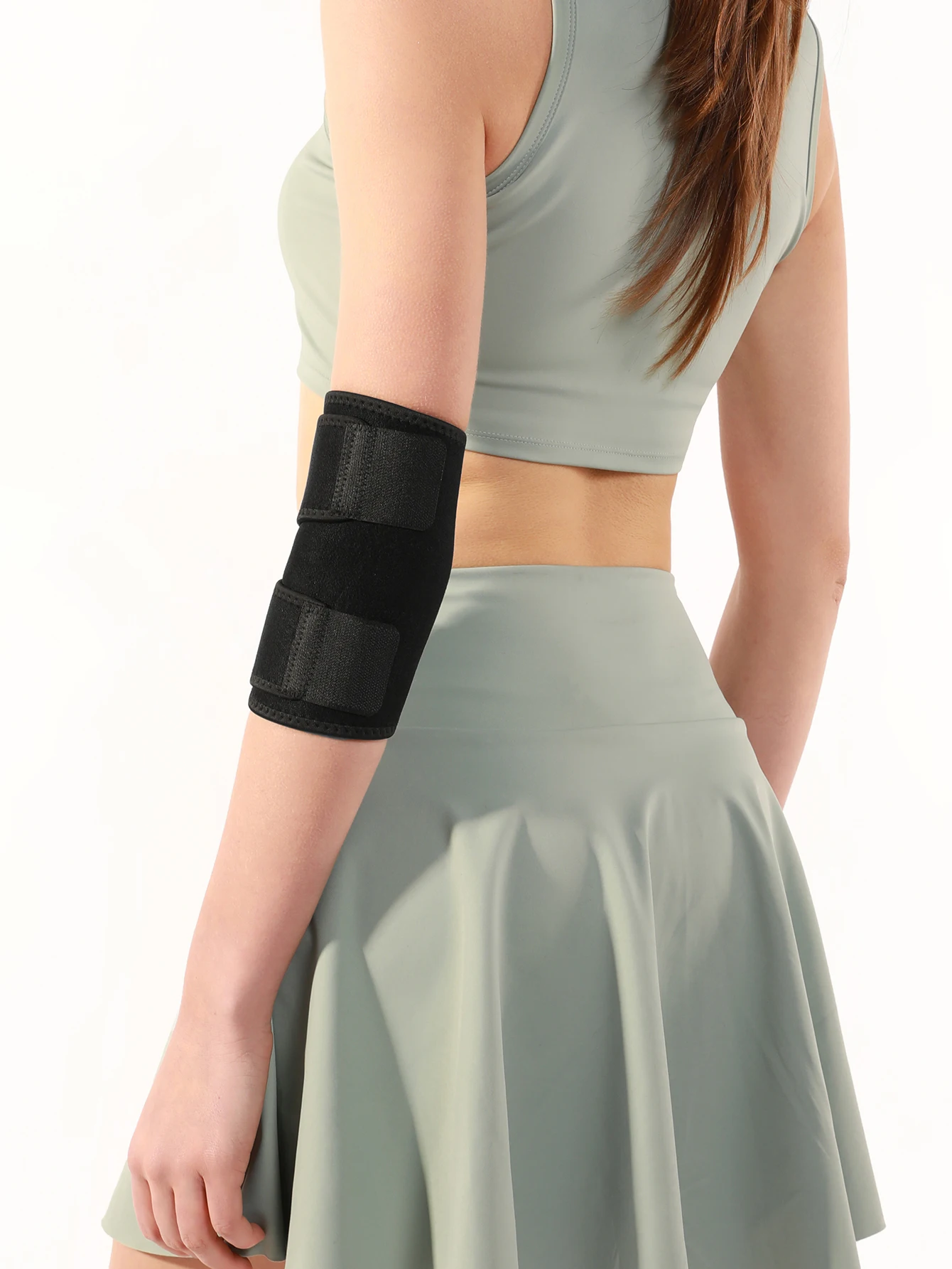 1 Piece Adjustable Neoprene Elbow Support Brace - Comfortable Sports Fitness Protector for Men and Women