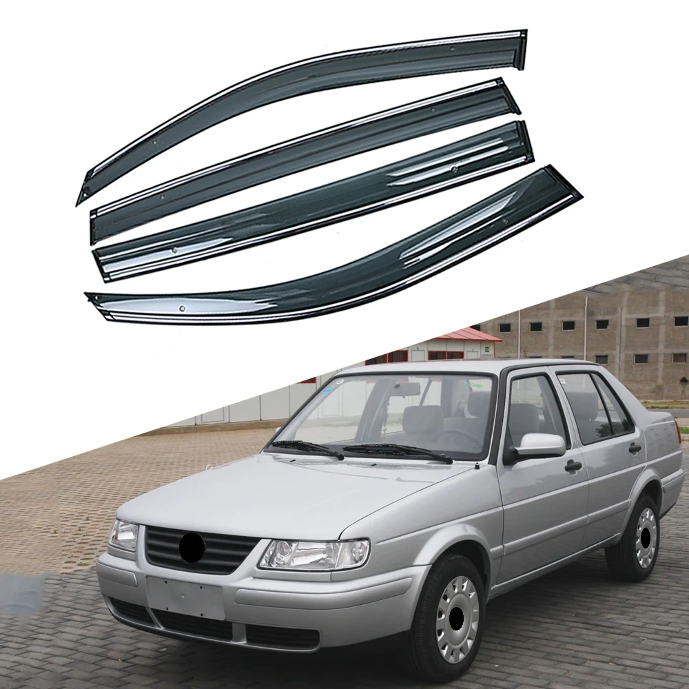 For VOLKSWAGEN VW JETTA 2005-2010 Car Window Sun Rain Shade Visors Shield Shelter Protector Cover Trim Frame Sticker Accessories