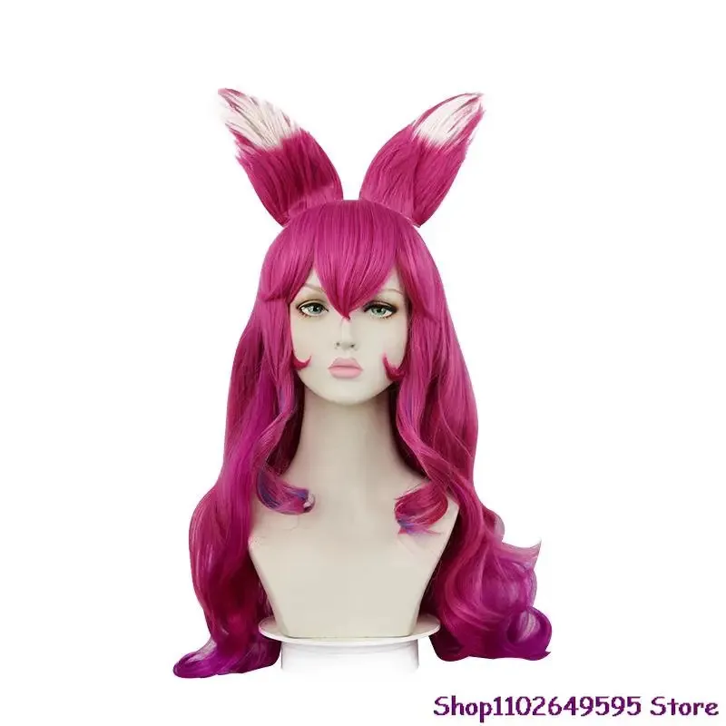 أزياء أهري التأثيرية الجديدة لعام 2025 لعبة أنيمي LOL The Nine-tailed Fox Spirit Blossom شعر مستعار أحذية الكبار فستان الهالوين المثير للمرأة ☆ ★ ee ☆ ★