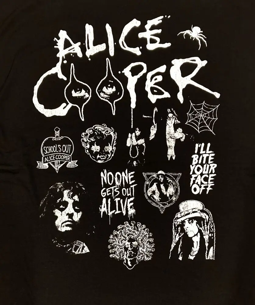 ALICE COOPER cd lgo COLLAGE Official SHIRT XL New schools out billion nightmare