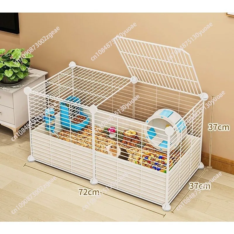 Hamster cage special household large luxury villa cheap gold silk flower branches basic hedgehog supplies breeding landscaping