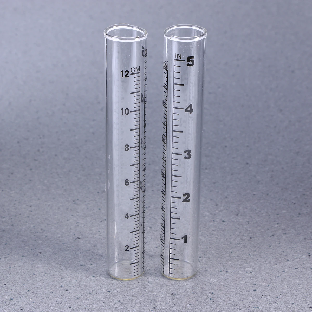 

2Pcs Glass Rain Meter Test Tube Scale 12Cm Flat-Bottomed Rainfall Measuring Tool for Farming Meteorology Climate Study