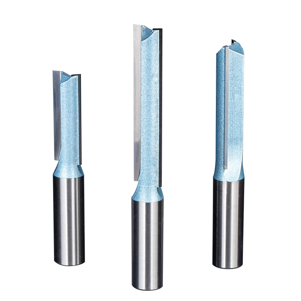 Tideway Industrial Grade 2 Flutes Inch Straight Router Bit Carbide Alloy Milling Cutter Hardwood Plywood MDF Woodworking Cutting