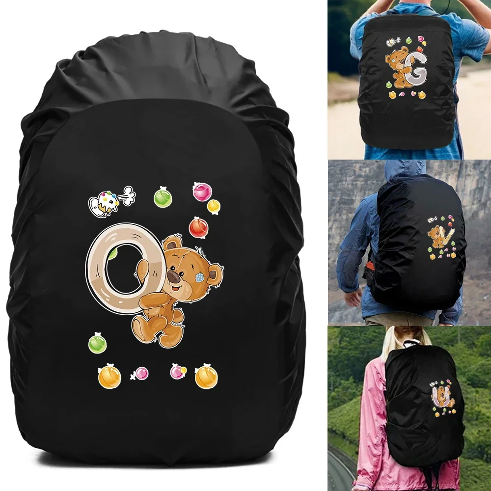 Backpack Rain Cover Waterproof Outdoor Sport Back Pack Dustproof Cover  Case Bag 20-70L Protection Cover Bear Series