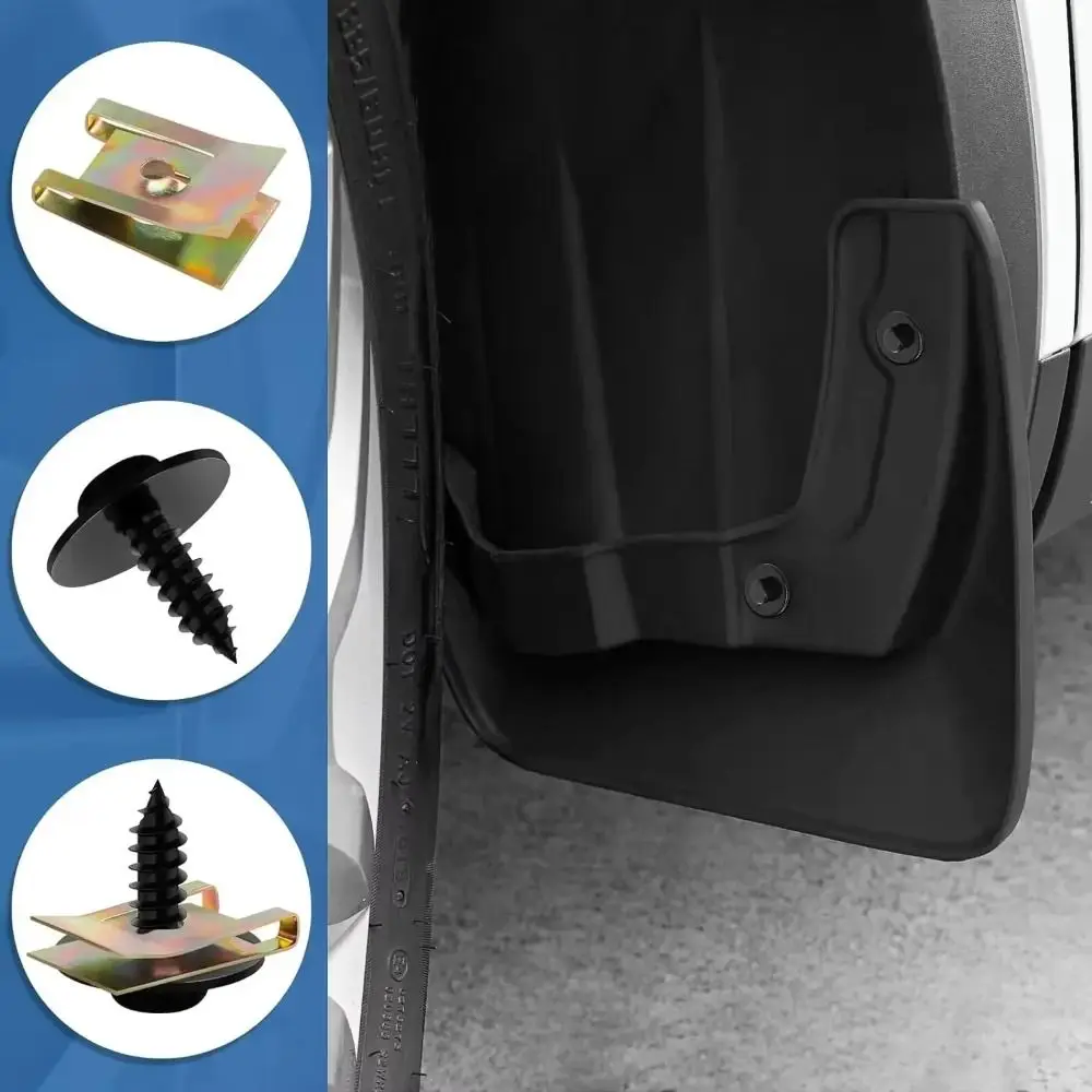 Parafusos de metal para carro tipo u, 20/40/60 peças, com parafuso, proteção antiferrugem, clipe de fixação, parafuso misto, porca de fivela/arruelas de parafuso