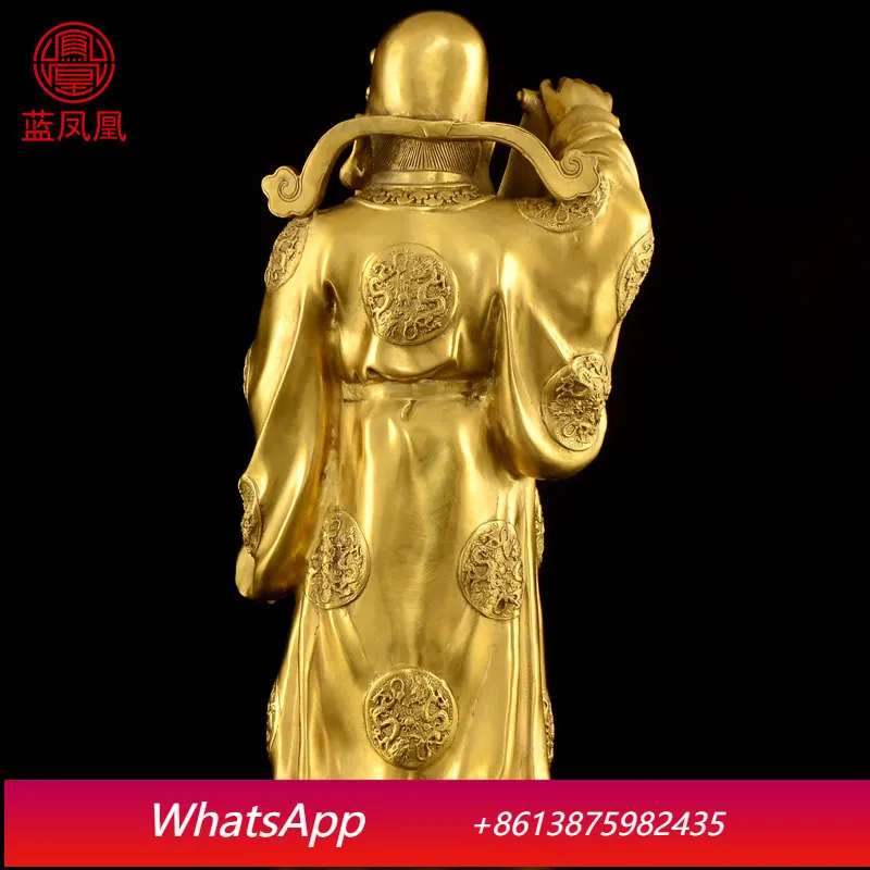 

CX copper God of Wealth ornament for home use, dedicated to office, store, living room, large