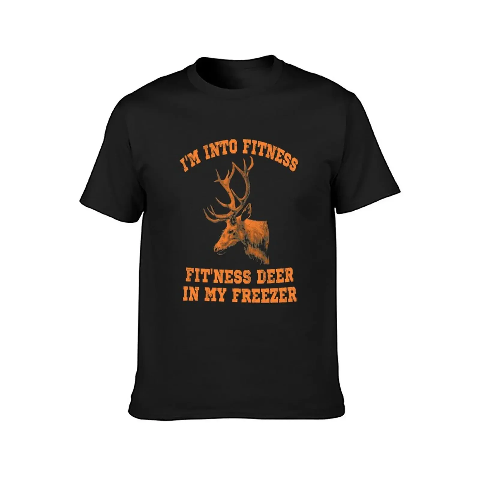 I'm into fitness - Fit'ness deer in my freezer T-Shirt summer top vintage graphic tee blacks T-shirts for men cotton