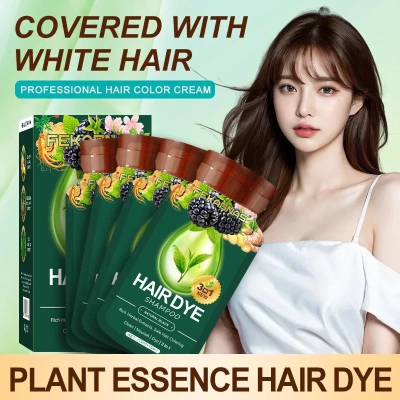 3 in 1 Green Tea Shampoo and Conditioner White Hair Black Effective Oil Control Long-lasting Refreshing for Men and Women 300ml