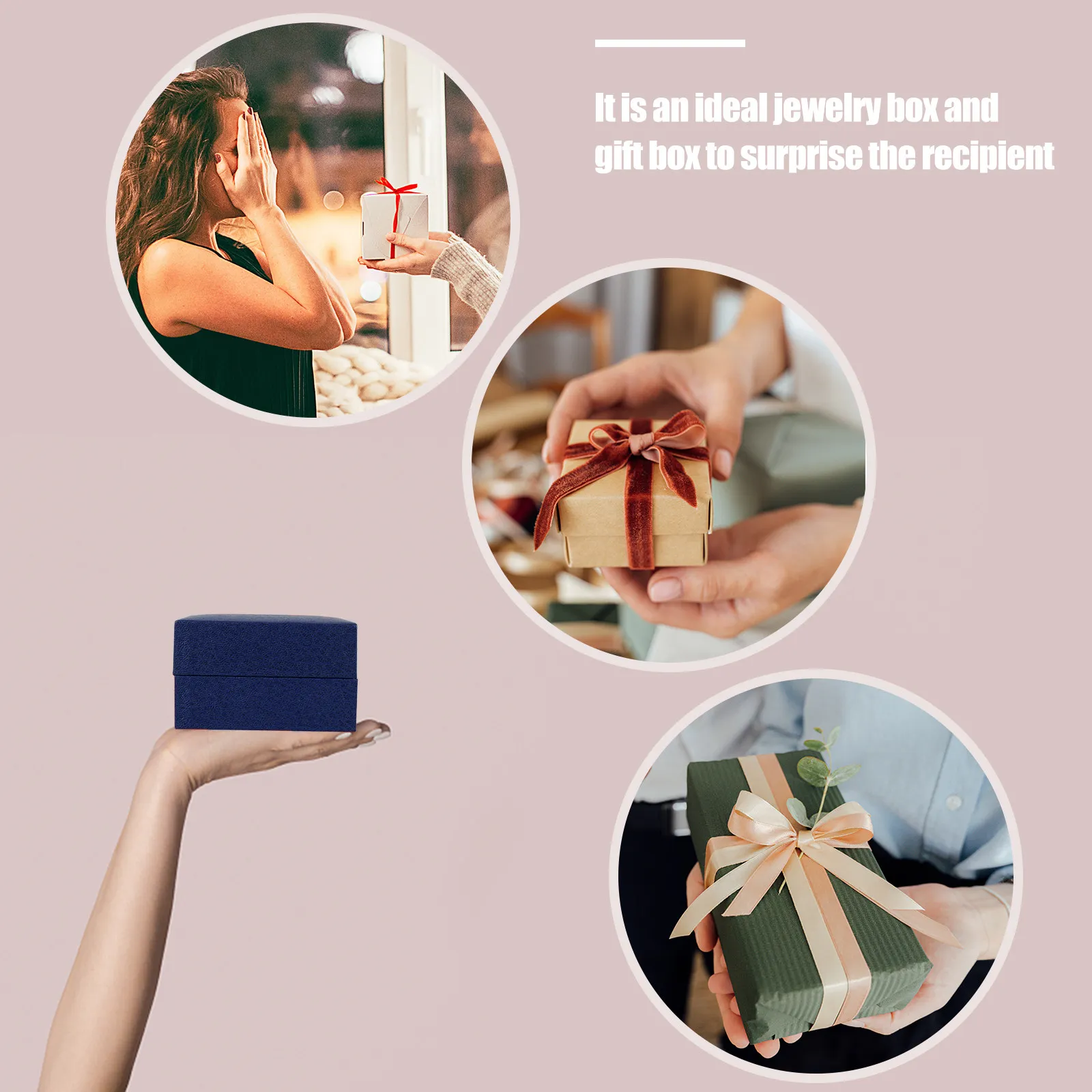 

3Pcs Watch Gift Box Creative Thick Cardboard Litchi Pattern Decorative Cases Jewelry Organizer Gift Packaging Storage