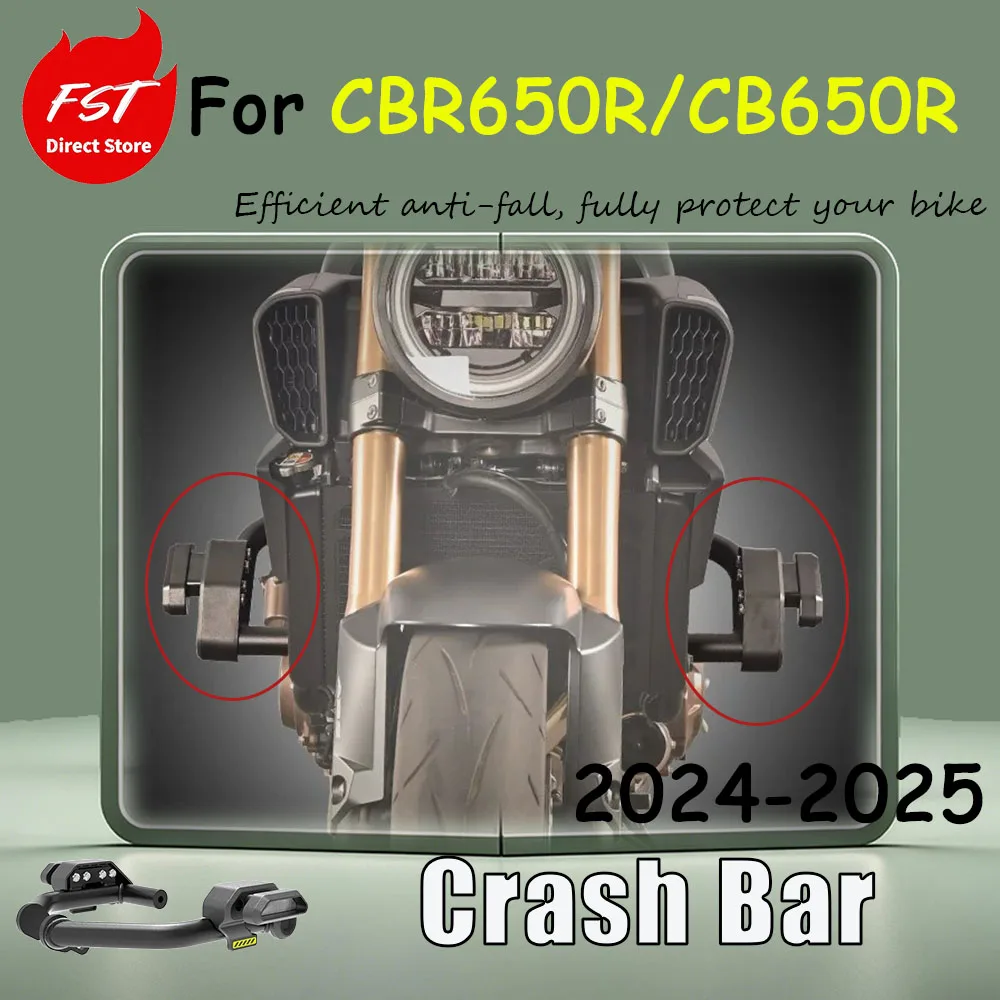 For the 2024-2025 model of CBR650R/CB650R, the modified accessories include the racing guard and the anti-fall bumper.