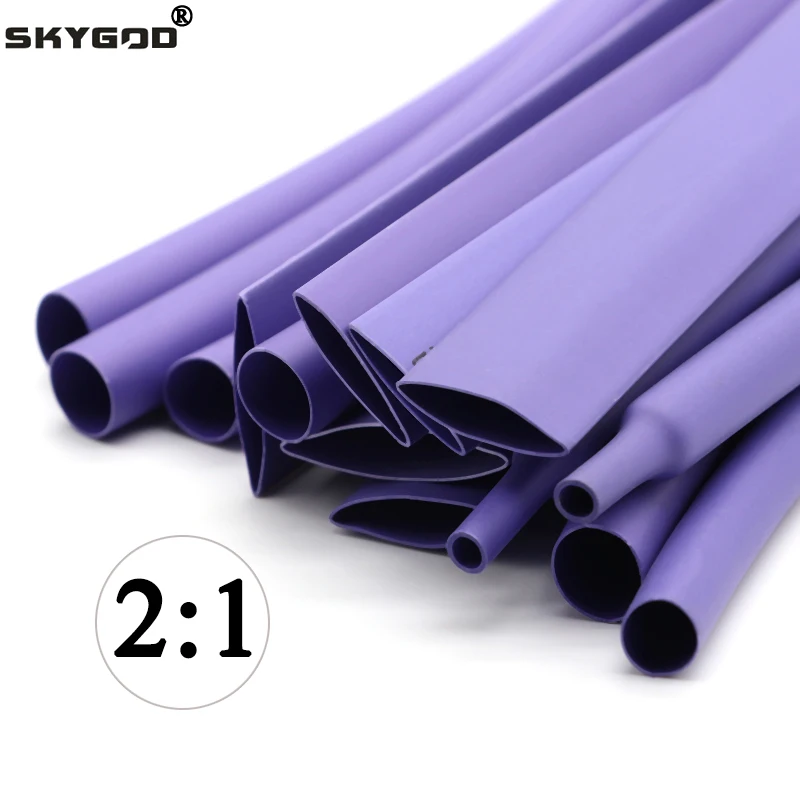 1~10m Heat Shrink Heatshrink Tube 2:1 Purple Diameter 1mm ~ 50mm Tubing Sleeving DIY Wrap Wire Repair Cable Protecctor