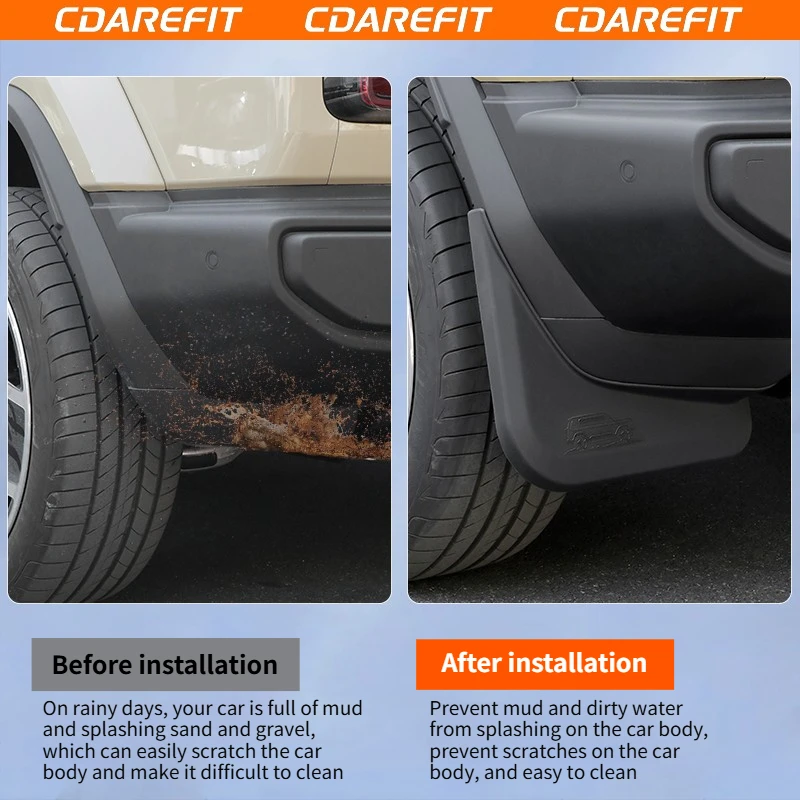 For Chery ICAR V27/ iCAUR V27 Widened four-wheel mudguard with anti silt wear-resistant and durable exterior accessories