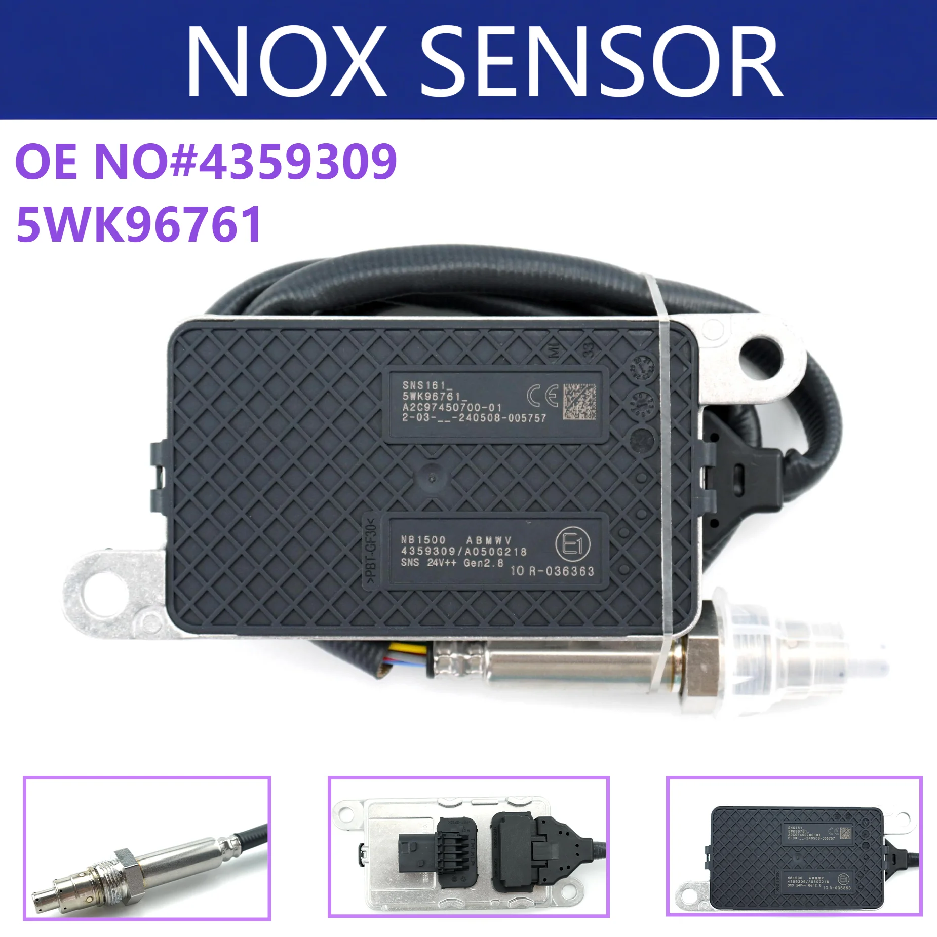 

5WK96761 4359309 A06G218 Original New Nitrogen Oxygen Sensor Nox Sensor For CUMMINS Engine Truck Spare Parts 24V