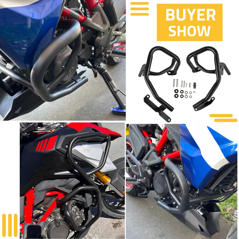 G310GS G310R Engine Guard Highway Crash Bars Motorcycle Frame Protection Lower Bumper For BMW G310 GS R 2017-2024 Accessories