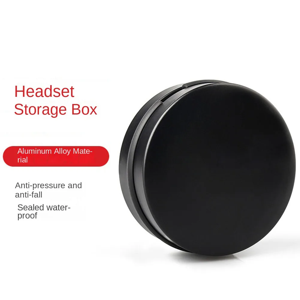 Metal Earphone Box Drop-Proof Pressure-Resistant Aluminum Alloy Headphone Storage Box-AT36
