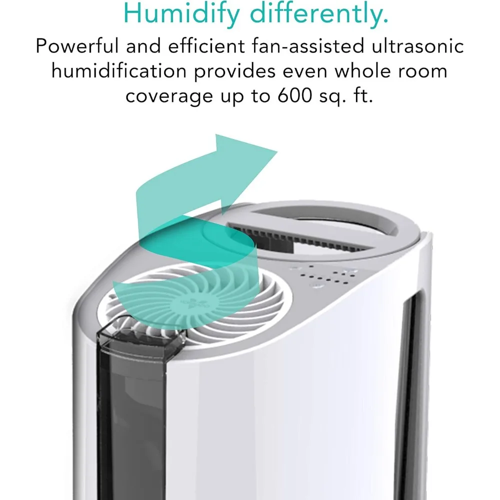 Ultrasonic Humidifier with Fan Assisted Humidification INCREASED OUTPUT SUPERIOR SUPPORT