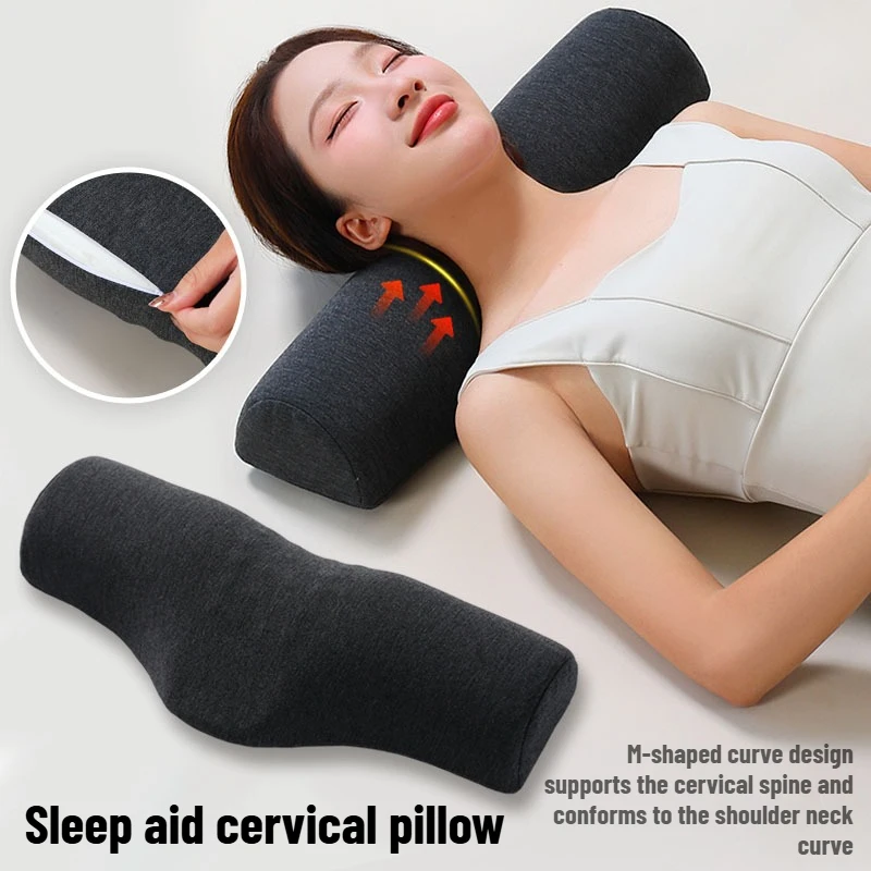 Sleep Aid Cervical Pillow Traction Neck Stretching Multifunctional Neck Protection Pillow Core for Adult Single Person Use