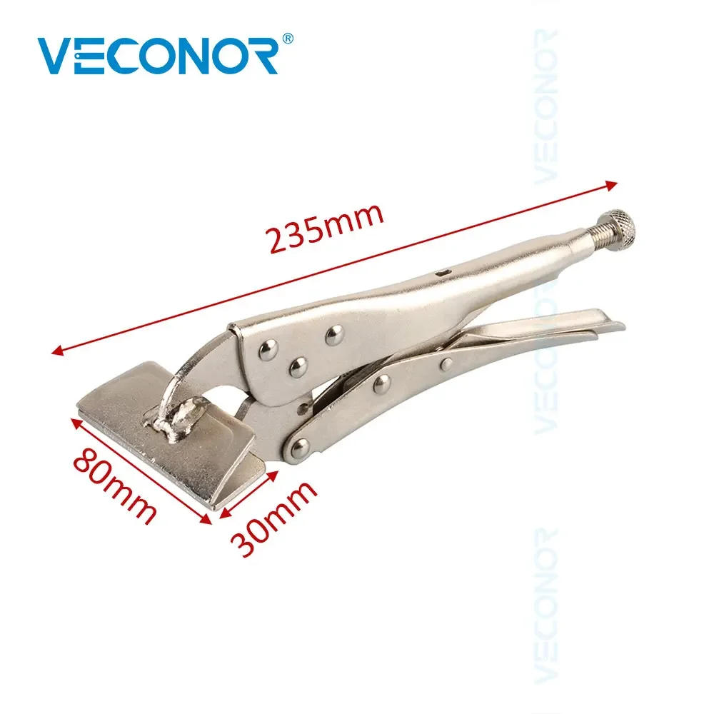 10 inches Flat Nose Locking Pliers Adjustable Clamp Grip Tool High-carbon Steel for Fixed Clamping Welding