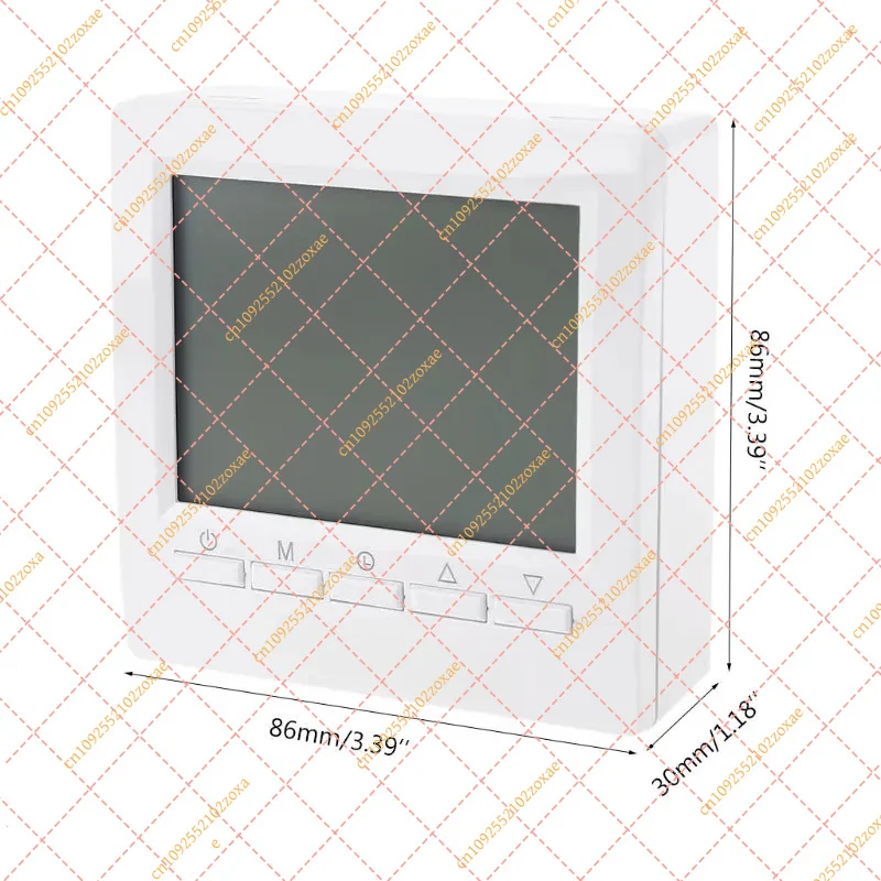 LCD Weekly Programmable Thermostat 3A Gas Boiler Heating Temperature Controller 86x86mm Wall Mounted Digital Room Regulator
