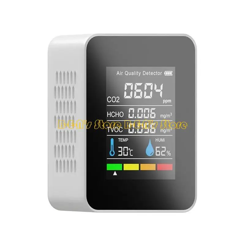 Y1AD جهاز اختبار دقيق لجودة الهواء لثاني أكسيد الكربون فورمالديهايد TVOC ورطوبة درجة الحرارة #3