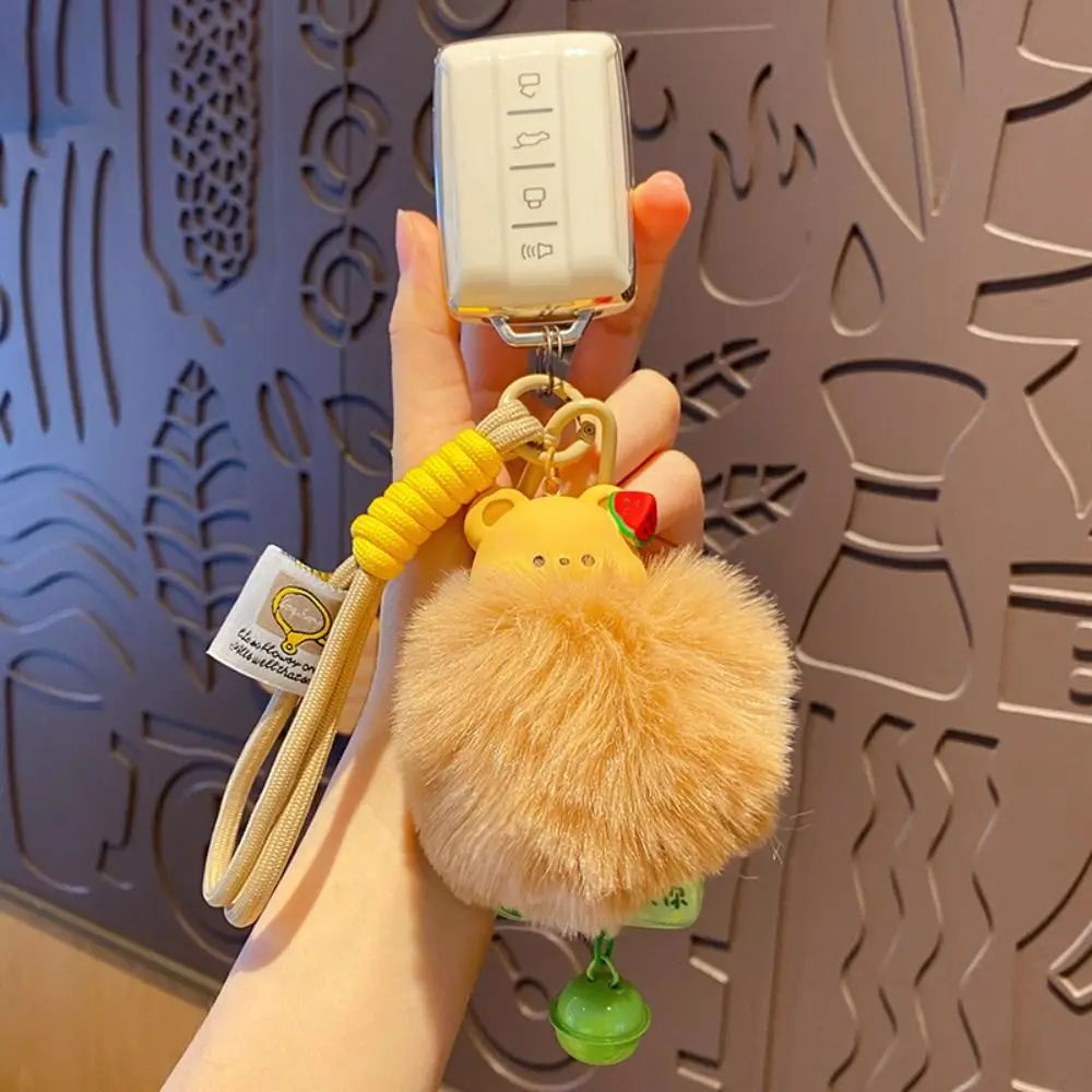 

Kawaii фрукты бархатный шарик брелок маленький колокольчик милый брелок в виде животного пушистая смола плюшевая кукла кулон подарок