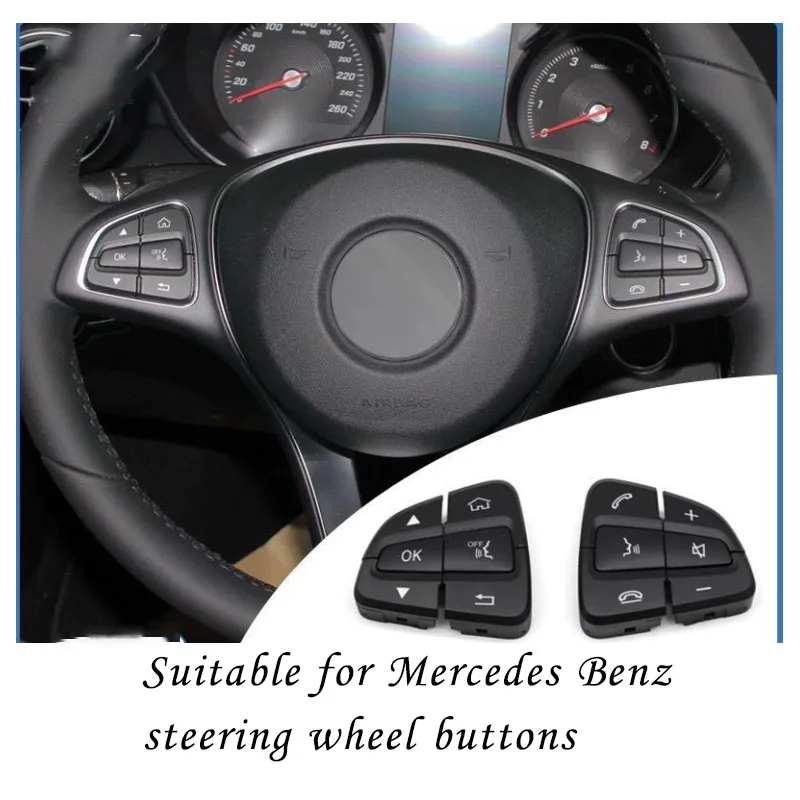 

Подходит для Mercedes Benz C-Class, кнопка рулевого колеса GLC W205 C200 C260 C300, многофункциональная модификация кнопки